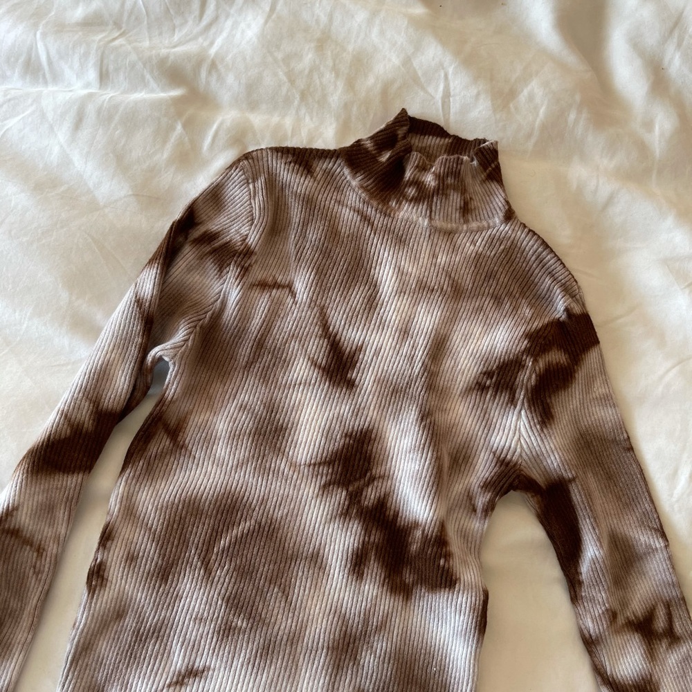 Tie Dye Rib Knit Top